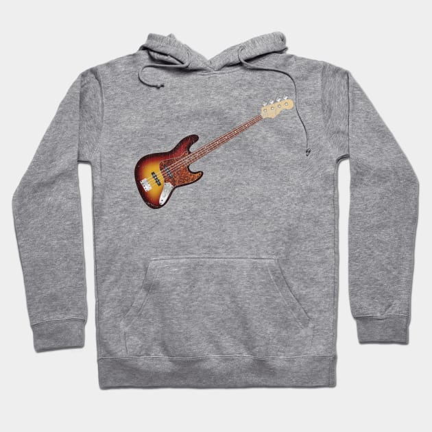 Vintage Faded Tobacco Sunburst Electric J-Bass Hoodie by Vector Deluxe